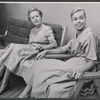 Adrianne Allen and Anna Massey in rehearsal for the stage production The Relunctant Debutante