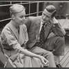 Anna Massey and John Merivale in rehearsal for the stage production The Reluctant Debutante