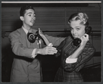 David Cole and Anna Massey in rehearsal for the stage production The Relunctant Debutante