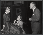Anna Massey, Adrianne Allen and Wilfrid Hyde-White in rehearsal for the stage production The Reluctant Debutante