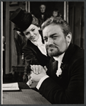 Sarah Badel and Charles Gray in the stage production The Right Honorable Gentleman