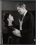 Linda Lavin and Adam Kennedy in rehearsal for the stage production The Riot Act
