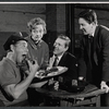 Mark Dawson, Dorothy Stickney, Adam Kennedy and unidentified in rehearsal for the stage production The Riot Act
