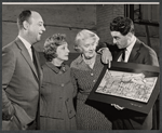 Dorothy Stickney, Ruth Donnelly and unidentified others in rehearsal for the stage production The Riot Act 