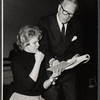 Betsy Palmer and Cyril Ritchard in rehearsal for the stage production Roar Like a Dove