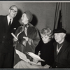 Cyril Ritchard, Jessie Royce Landis, Betsy Palmer and Charles Ruggles in rehearsal for the stage production Roar Like a Dove