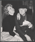 Betsy Palmer and Charles Ruggles in rehearsal for the stage production Roar Like a Dove