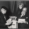 Charles Ruggles, Betsy Palmer and Cyril Ritchard in rehearsal for the stage production Roar Like a Dove