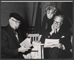 Charles Ruggles, Betsy Palmer and Cyril Ritchard in rehearsal for the stage production Roar Like a Dove