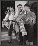 George Tyne, Peter Ustinov and Jack Gilford in the stage production Romanoff and Juliet