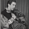 Fritz Weaver and Geraldine Fitzgerald in the stage production Hamlet, Stratford, CT