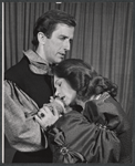Fritz Weaver and Geraldine Fitzgerald in the stage production Hamlet, Stratford, CT