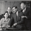 Lyn Austin, Graham Jarvis, playwright Gore Vidal and Joseph Anthony in rehearsal for the stage production Romulus