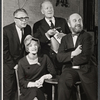 Joseph Anthony, Cathleen Nesbitt, Cyril Ritchard and Howard Da Silva in rehearsal for the stage production Romulus