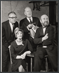 Joseph Anthony, Cathleen Nesbitt, Cyril Ritchard and Howard Da Silva in rehearsal for the stage production Romulus