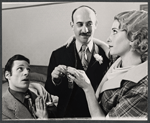 Ron Leibman, Lucy Saroyan, and unidentified in the 1970 stage production of Room Service