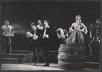 Brian Murray [second from left], John Wood [fourthfrom left] and unidentified others in the stage production Rosencrantz and Guildenstern Are Dead