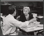 Warren Beatty and Shirley Booth in rehearsal for the stage production A Loss of Roses