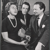 Carmen Mathews, Fritz Weaver and Alfred Drake in rehearsal for the stage production Lorenzo