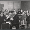 Fritz Weaver [center] and unidentified others in rehearsal for the stage production Lorenzo