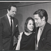 Alfred Drake, Louise Sorel and Fritz Weaver in rehearsal for the stage production Lorenzo