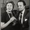 Carmen Mathews and Alfred Drake in rehearsal for the stage production Lorenzo