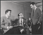 Jack Richardson, Alfred Drake and Arthur Penn in rehearsal for the stage production Lorenzo