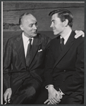 Charles Boyer and Brian Bedford in rehearsal for the stage production Lord Pengo