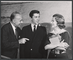 Charles Boyer, Brian Bedford and Agnes Moorehead in rehearsal for the stage production Lord Pengo