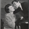 Ruth White and Brian Bedford in rehearsal for the stage production Lord Pengo