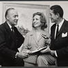 Charles Boyer, Agnes Moorehead and Paul Gregory in rehearsal for the stage production Lord Pengo