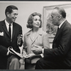 Paul Gregory, Agnes Moorehead and Charles Boyer in rehearsal for the stage production Lord Pengo