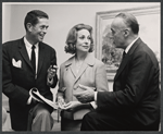 Paul Gregory, Agnes Moorehead and Charles Boyer in rehearsal for the stage production Lord Pengo