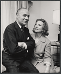 Charles Boyer and Agnes Moorehead in rehearsal for the stage production Lord Pengo