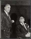 Charles Boyer and unidentified in rehearsal for the stage production Lord Pengo