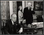 Charles Boyer, Agnes Moorehead and Laurie Main in the stage production Lord Pengo