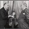 Charles Boyer [left] and unidentified in the stage production Lord Pengo