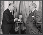 Charles Boyer [left] and unidentified in the stage production Lord Pengo
