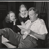 Nancy Devlin, Peggy Maurer and Arthur Kennedy in rehearsal for the stage production The Loud Red Patrick