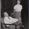 David Wayne and Mary Farrell in rehearsal for the stage production The Loud Red Patrick