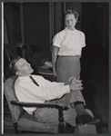 David Wayne and Mary Farrell in rehearsal for the stage production The Loud Red Patrick