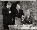 Tony Van Bridge, Leo Leyden and unidentified in the stage production Love and Libel