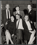 Charles Lane, Marcia Rodd, Joe Ponazecki, Hal Buckley, Morty Gunty and Kathleen Nolan in rehearsal for the stage production Love in E Flat