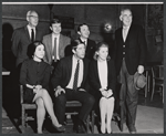 Charles Lane, Marcia Rodd, Joe Ponazecki, Hal Buckley, Morty Gunty, Kathleen Nolan and George Seaton in rehearsal for the stage production Love in E Flat