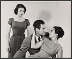 Carol Hebald, James Pritchett [left] and unidentified in the stage production The Love of Two Hours