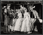 Jane White, William Bogert, Richard Jordan [center] and unidentified others in the 1965 New York Shakespeare stage production Love's Labor's Lost