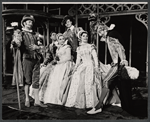 Tom Aldredge, James Ray, Richard Jordan, Jane White, Rae Allen and Paul Stevens in the stage production Love's Labor's Lost