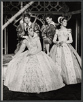 Jane White, William Bogert, Richard Jordan and unidentified in the 1965 New York Shakespeare stage production Love's Labor's Lost