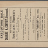 Executors Sale by Order of the Executors of the Estate of Charles H. Contoit, Deceased