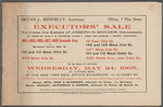 Executor's Sale to Close the Estate of Joseph H Snyder, Deceased, by order of John C. R. Eckerson, Oliver L. Jones and Charles J. Snyder, Executors